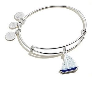 NWT Alex and Ani Holiday Sailboat Charm Bangle Bracelet